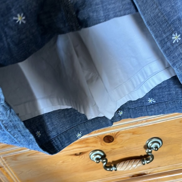 Stretch Denim  Skirt w/ liner sz 6p - Picture 9 of 9